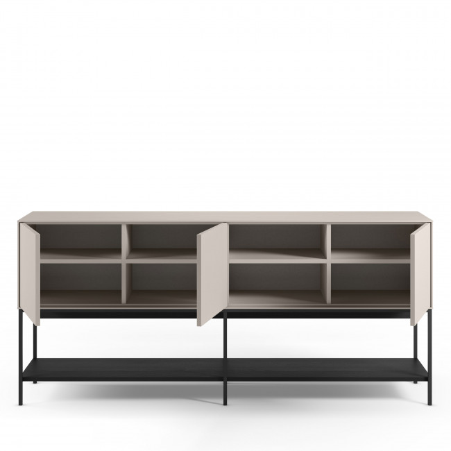 Elya - Buffet 3 portes en bois et métal L180cm 