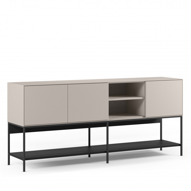 Elya - Buffet 3 portes en bois et métal L180cm 