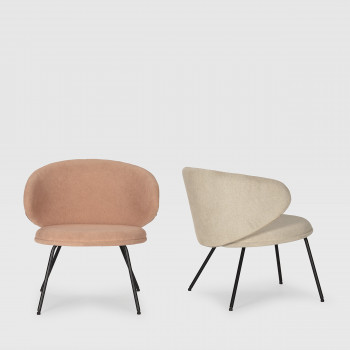 Havel - Fauteuil en tissu et métal