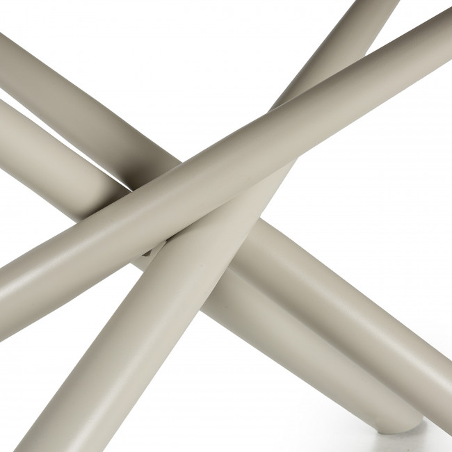 Vika - Table à manger 8 places en céramique et métal