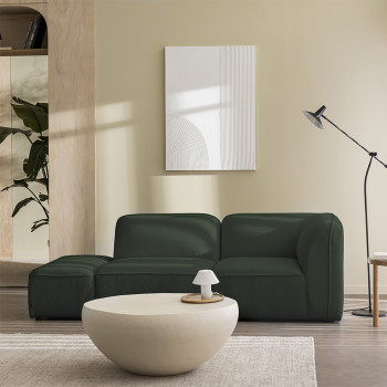 Noor - Pouf pour canapé modulable en tissu bouclette