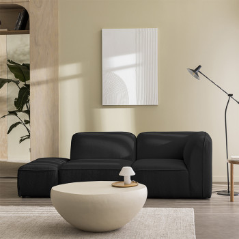 Noor - Pouf pour canapé modulable en tissu bouclette