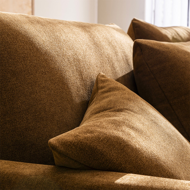 Farrah - Canapé d'angle gauche convertible 5 places en tissu