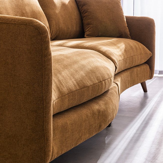 Farrah - Canapé d'angle gauche convertible 5 places en tissu