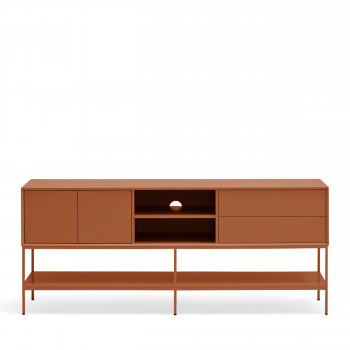 Platt - Meuble TV 2 portes en bois et métal L175cm