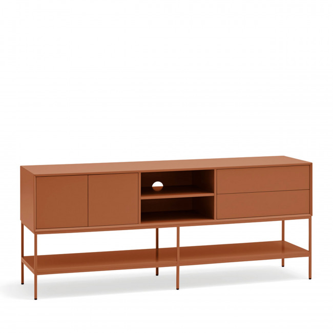 Platt - Meuble TV 2 portes en bois et métal L175cm