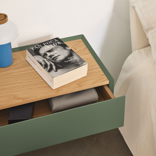 Arista - Table de chevet 1 tiroir murale en bois 