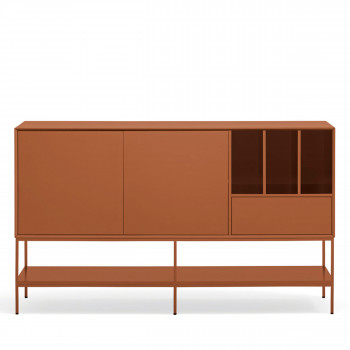 Platt - Buffet 2 portes en bois et métal L166 cm