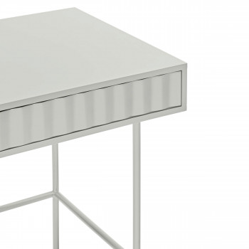 Sierra - Bureau 2 tiroirs en bois et métal L120cm