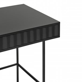 Sierra - Bureau 2 tiroirs en bois et métal L120cm