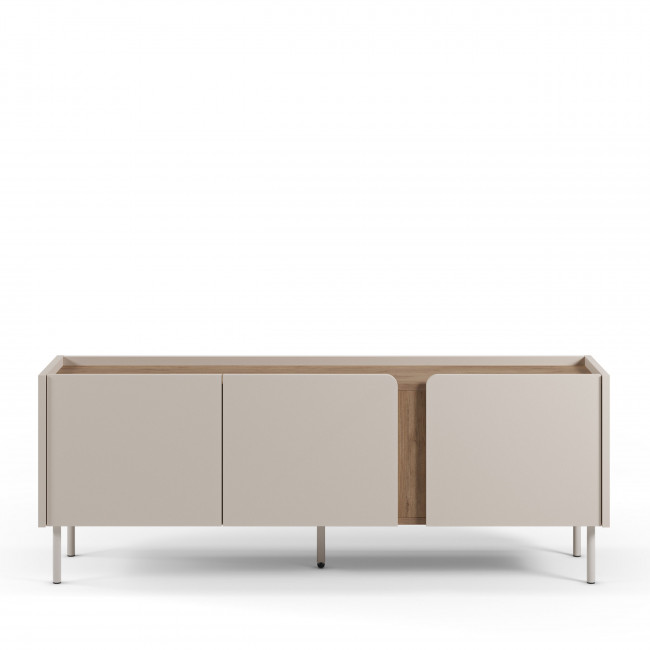 Boxy - Meuble TV 3 portes en bois et métal L140cm