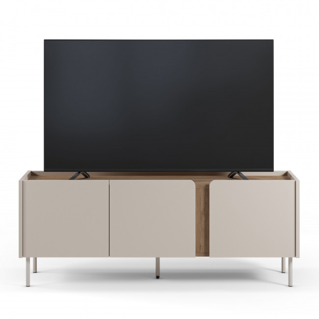 Boxy - Meuble TV 3 portes en bois et métal L140cm