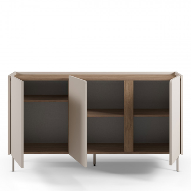 Boxy - Buffet 3 portes en bois et métal L150cm
