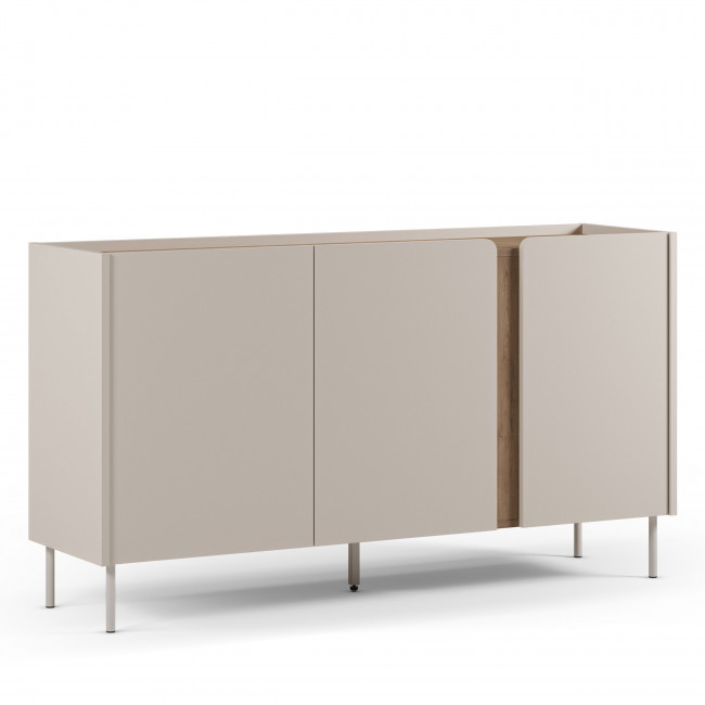Boxy - Buffet 3 portes en bois et métal L150cm