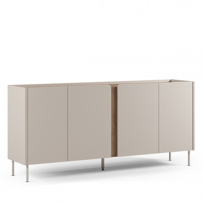 Boxy - Buffet 4 portes en bois et métal L180cm