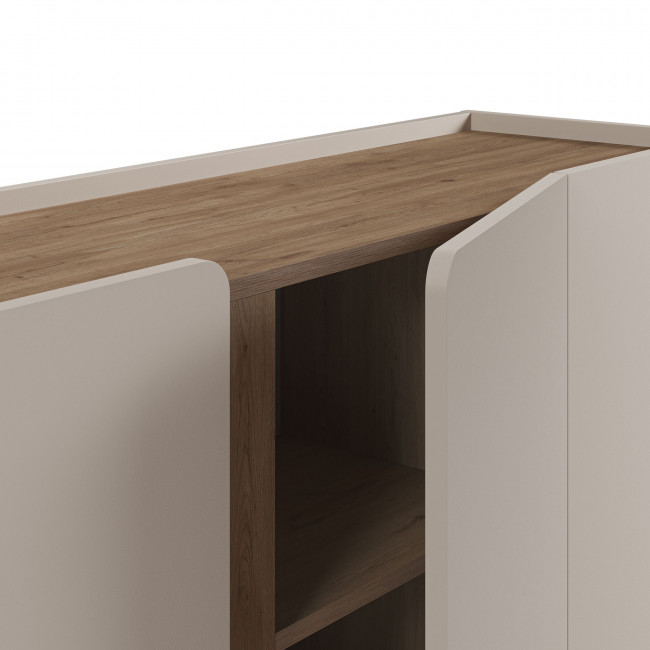 Boxy - Buffet 4 portes en bois et métal L180cm