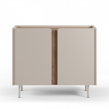 Boxy - Buffet 2 portes en bois et métal L100cm