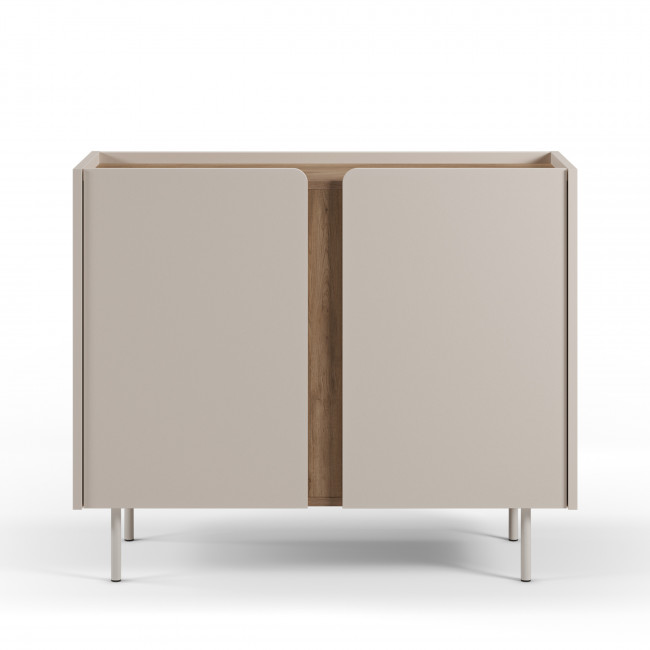 Boxy - Buffet 2 portes en bois et métal L100cm