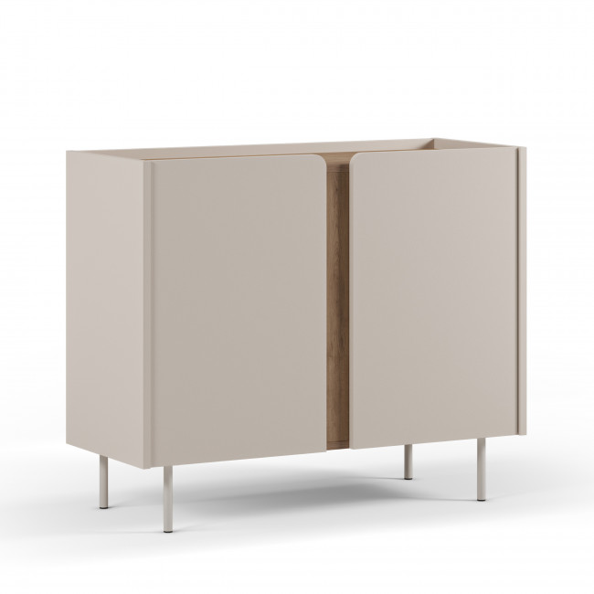 Boxy - Buffet 2 portes en bois et métal L100cm