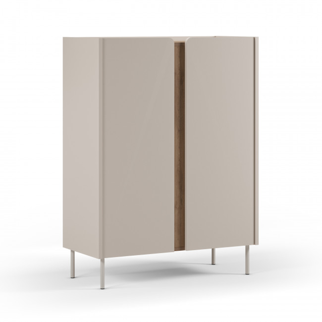 Boxy - Buffet 2 portes en bois et métal H120cm