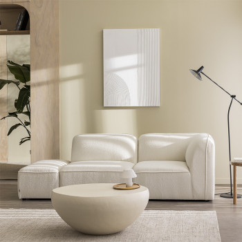 Noor - Pouf pour canapé modulable en tissu bouclette