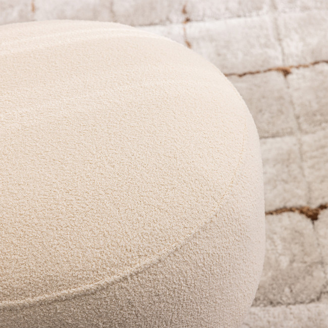 Bloomi - Tabouret rond en tissu bouclette ø43cm