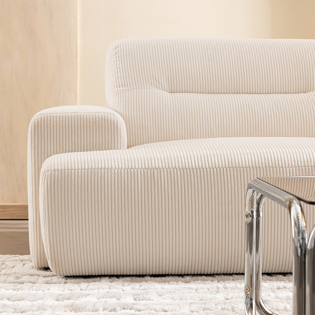 Stune - Canapé 4 places en velours côtelé