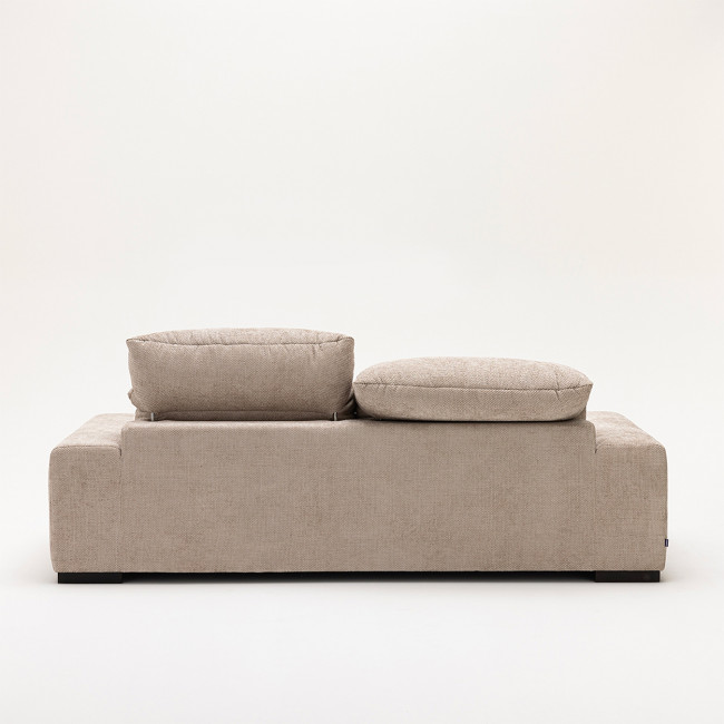 Sam - Canapé 3 places avec têtières réglables en tissu chenille