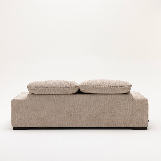 Sam - Canapé 3 places avec têtières réglables en tissu chenille