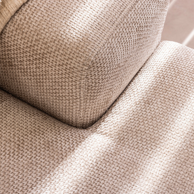 Sam - Canapé 3 places avec têtières réglables en tissu chenille