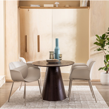 Acapulco - Lot de 4 fauteuils de table intérieur et extérieur en plastique et métal