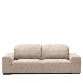 Sam - Canapé 3 places avec têtières réglables en tissu chenille