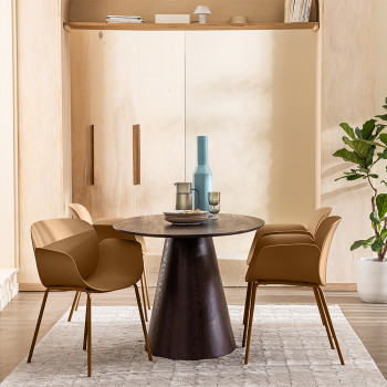 Acapulco - Lot de 4 fauteuils de table intérieur et extérieur en plastique et métal