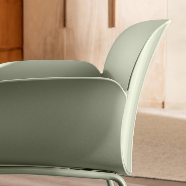 Acapulco - Lot de 4 fauteuils de table intérieur et extérieur en plastique et métal