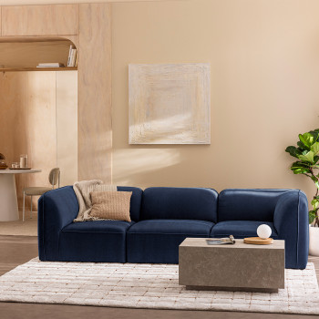 Noor - Chauffeuse pour canapé modulable en tissu