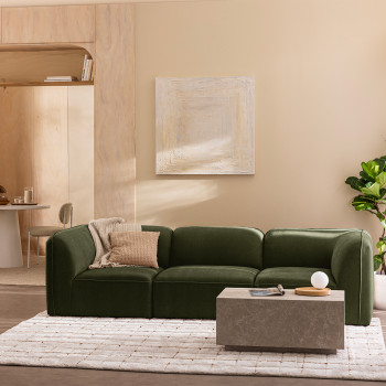 Noor - Angle réversible pour canapé modulable en tissu