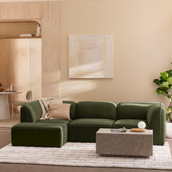 Noor - Pouf pour canapé modulable en tissu