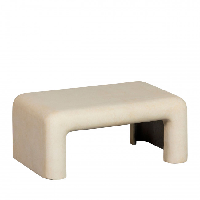 Stani - Table basse organique effet béton 92x42cm