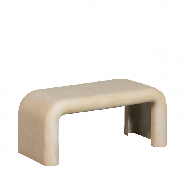 Stani - Table basse organique effet béton 92x42cm