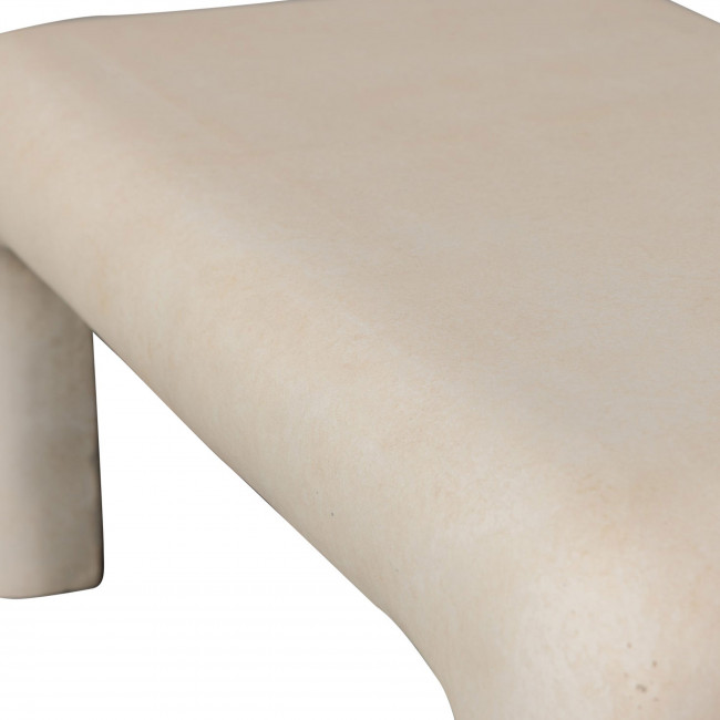 Stani - Table basse organique effet béton 92x42cm