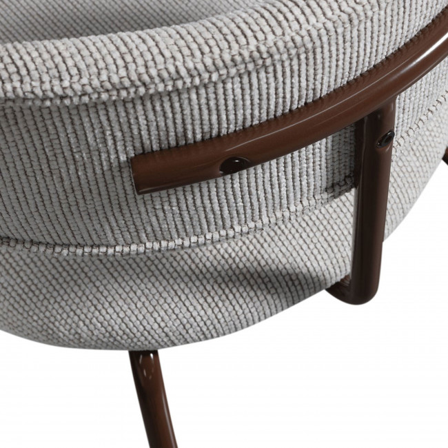 Travis - Lot de 2 chaises en tissu et pieds marron