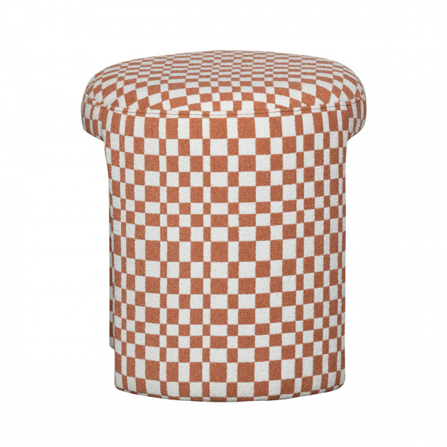 Charlie - Pouf damiers en tissu