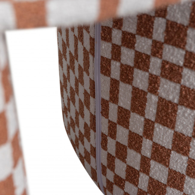 Charlie - Pouf damiers en tissu