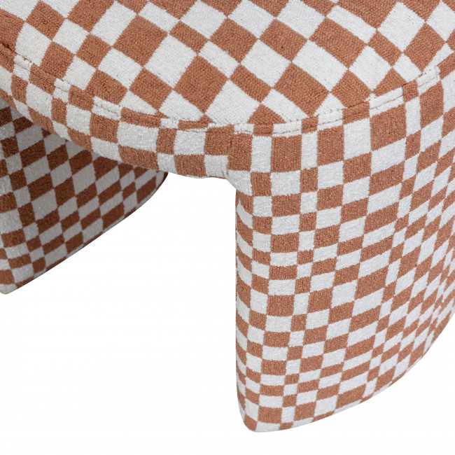 Charlie - Pouf damiers en tissu