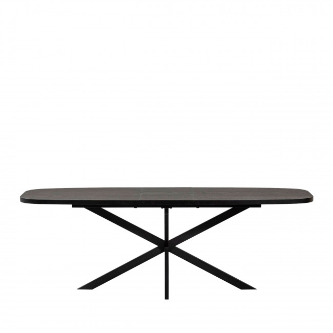 Arros - Table à manger extensible ovale 8 à 10 personnes en bois et métal