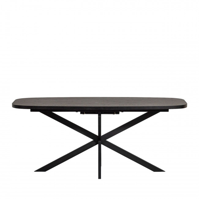 Arros - Table à manger extensible ovale 8 à 10 personnes en bois et métal