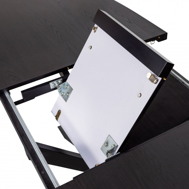 Arros - Table à manger extensible ovale 8 à 10 personnes en bois et métal