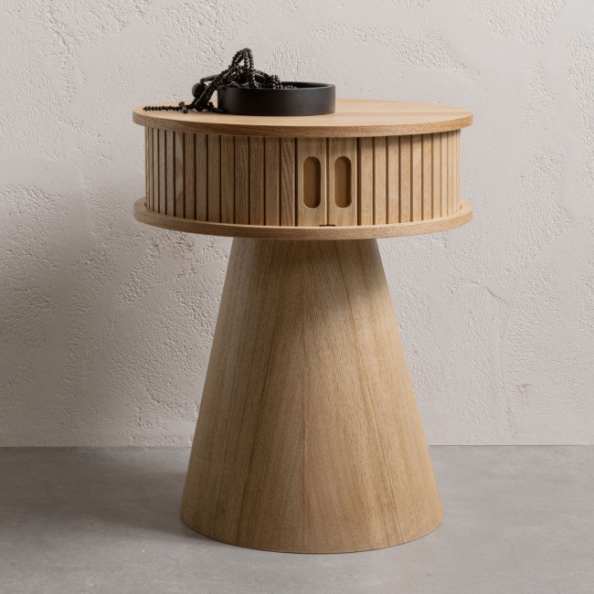 Karri - Table de chevet 2 portes en bois