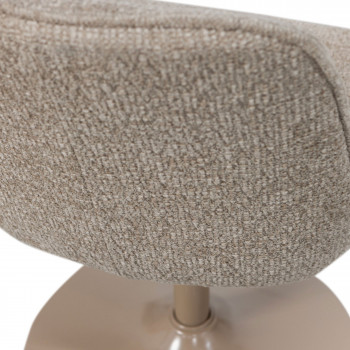 Marten - Tabouret de bar en tissu et métal H65cm