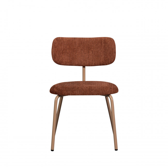 Travis - Lot de 2 chaises en tissu et pieds beiges